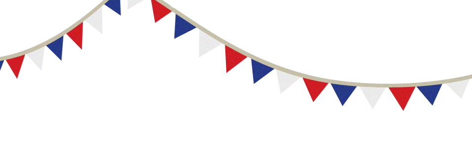 red,white,blue bunting